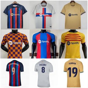 22 23 24 Soccer Jerseys Lewandowski Barca Football Shirt 2022 2023 Ansu Fati Ferran Adama Auba Pedri Gavi F. De Jong Dest 4XL Maillot