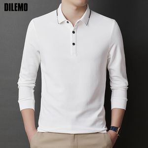 Мужские половые баллы Topos Luxury Fashion Brand Designer Polo Shirt Men Prain Casual Fit Corean Long Dlecks Tops Men Clothing 230227