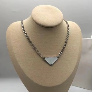 luxury necklace gold chain for men women pradda necklaces designer Inverted triangle pendant design Symbole black diamond necklace custom chains silver jewelry