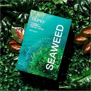 Other Skin Care Tools Sea Algae Mask Silk Replenishment Oil Control Shrink Pores Oxygen Fabric Face Skincare Pore Strip Facial Drop Dh4Hr