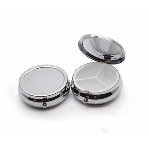Kosmetisk arrangör Compact Round Metal Case Box 3 Fack Dist passar enkelt i fickan och handväskan.