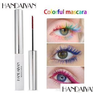 Mascara Handaiyan Colorf Easywear Colored Brush Natural Eyelashes Curling Lengthening Festival Extensions Eye Makeup Drop Delivery H Dhzda