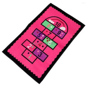 カーペット1PCフロアマットパッドホップスコットベッドルームカーペットリビングルームのかわいい漫画パターン（ピンク）
