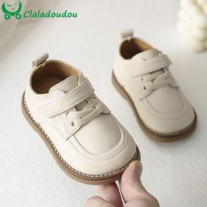 First Walkers Kids Boys Girls Dress Shoes for Spring Solid Children Leather Shoes for Perfomance Wedding Party Soft Baby Flats Shoes 230227