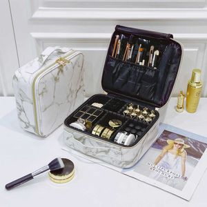 Depolama çantaları marka güzellik fırça makyaj çantası seyahat profesyonel kadınlar kozmetik kasa büyük kapasite makyaj kutusu gerekli su geçirmez kozmetik çanta y2302