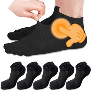 Meias masculinas 5 PCs Men Men Five Toe Socks Spring Summer Summer e Autumn Fashion Boat Sock Man e Masculino 5 Dedos Algodão Curto Soas Men Meias Z0227