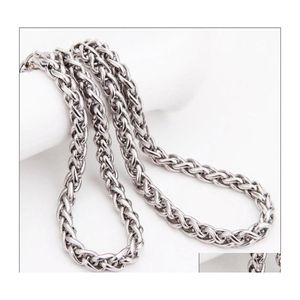 car dvr Chains Stainless Steel Necklace Keel Chain Flower Basket Europe And America 20 Inch Fegalo 38Mm Men Women Models Drop Delivery Jewel Dhrdo