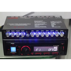 7 Equalizador de segmento Audio Audio EQ Tuning Amplificador de cruce Equalizador de automóvil DC 12V D3-008310W