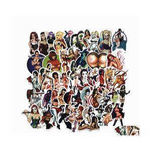 auto dvr Adesivi per auto 50Pcs Bad Sexy Bikini Girl Devil Sticker per moto Graffiti Skateboard Laptop Lage Guitar Impermeabile Halloween Dec Dhycs