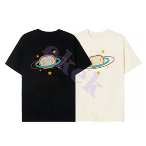 Design Luxury Fashion Mens T Shirt Cosmic Star Letter Print Short Sleeve Crew Neck Summer Loose T-shirt Top Black Apricot Asian Size S-XL