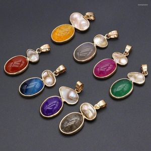 Pendant Necklaces Wholesale10PCS Natural Stone Shell Agate Irregular For Jewelry Making DIY Necklace Earring Accessories Charms Gift Party