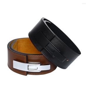 Waist Support Lever Buckle Fitness Belt Protection Squat Deadlift Weightlifting Sports Training Strength Lifting Leather