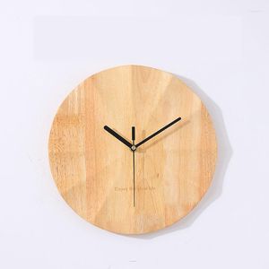 Väggklockor kalender hängande vardagsrum trä kreativ tyst klocka mekanism snygg modern design reloj pared dekor