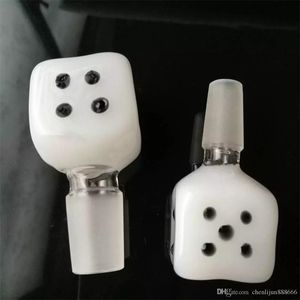 Raucherzubehör White Jade Dice Bubble Head, Großhandel Glaspfeifen, Glaswasserflaschen,