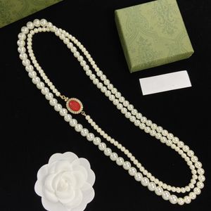 Collar de pera de moda para mujer región estilo animal collares de cadena larga suministro de joyas de latón