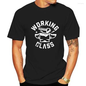 Herren T -Shirts Arbeiterklasse Amboshammer Schmied Metal Work Männer schwarz erweitert langen T -Shirt