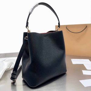 Large Capacity Lychee Genuine Leather Town Bucket Bag Daily Work Travel Women Crossbody Shoulder Bag Zipper Hasp handbag Fashion Miss Luxury Designer Bags