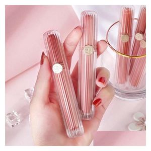 Lip Gloss 6 색상 휴대용 Veet 유약 지속 무광택 방수 컵스틱 모이스처 라이저 화장품 드롭 전달 건강 Beau dhnks