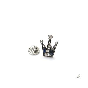 Pins samochodowy DVR broszki 12cece moda fl Diamond Crystal mini unisex mała korona broszka weselna piękno tiara walentynki dostawa dhci6