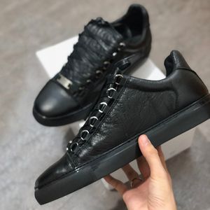 Großgröße Herren Designer klassische Freizeitschuhe Arena Gekneizte Leder High Top Sneakers Mode Männer Frauen Leisure Trainer Arena Sneakers mit Kasten