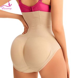 Women's Shapers LAZAWG High Waist Hip Enhancer Shaper Fake Ass Panties Foam Padded Butt Lifter Booty Underpants Cotton Shapewear 230227