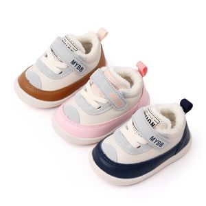 Primi camminatori stile coreano Primi passi per bambini Autunno Inverno Neonati maschi Neonate Scarpe calde in velluto Infantile Scarpe per bambini Accessori per neonati 230227