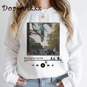 Felpe con cappuccio da donna Felpe Running Up That Hill Max unisex Stranger Things The Upside Down Tv Top Donna Harajuku Streetwear Abbigliamento uomo 230227