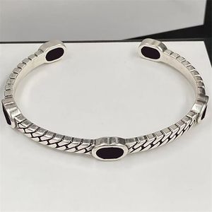 Bracciale singolo da donna Bracciale rigido a cerchio aperto in argento con geometria femminile, gioielli regalo