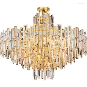 Lampy wiszące nowoczesne luksusowe kryształowe oświetlenie żyrandolowe oprawę