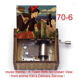 Keychains Anime Kiki Delivery Service Music Tema Uma cidade com uma caixa de impressão de Ocean View Hand Aniversaria Aniversário Garotas Presente