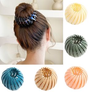 2pcs Lot New Fashion Women Bun Hair Claw Horsetail Buckle Hair Clip Bird Nest Expanding Hair Accessories Female il Hair Accessories