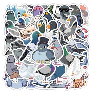 Pack of 50Pcs Wholesale Cartoon Pigeon Stickers Waterproof Sticker For Luggage Laptop Skateboard Notebook Water Bottle Car decals Kids Gifts Toys