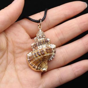 Hänge halsband naturliga pärlemorskal halsband liten conch för kvinnor reiki läker smyckesfestgåvor