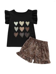 Kleidungssets Mubineo Kinder Kleinkind Mädchen Sommer ärmelloses T-Shirt Outfits Rüschen T-Shirt Tops Shorts Set Kleidung