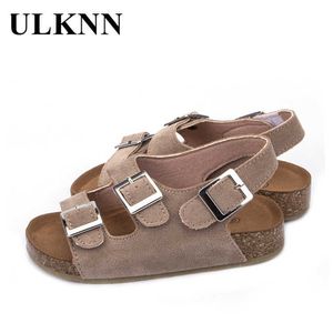 Sandals ULKNN 2023 kid's Summer BOY'S Girls' Slipper Baby Sandals Beach Girl Summer Sandals For Boys students school sandals Z0225