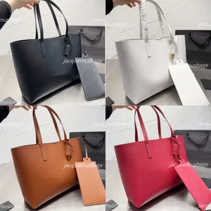 Womens Shopping Bag Saints E/W In Supple Tote Leather Bags Designer Luxury Shopper Totes Shoulder Large Capacity Lady Cross Body Handbag Size 36-27cm