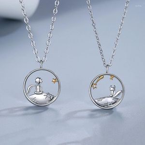 Chains 1pcs Chain Necklace For Couple Prince And Paried Women Accessories Gifts Lovers Friendship 2023 Wholesale Trend