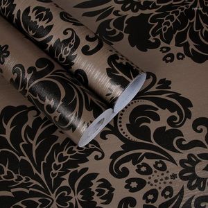 Wallpapers 10m European Pvc Waterproof Self-adhesive Damascus Wallpaper Bedroom Home Renovationtv Background Wall Sticker Papel De Parede