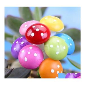 car dvr Garden Decorations 2Cm 3Cm Fairy Foam Mushroom Colorf Miniature Artificial Plants Gnome Cute Mushroon Microlandschaft 7 Colors Drop Dhlif