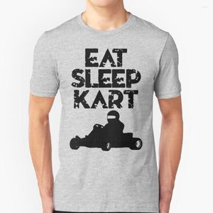 Erkek Tişörtleri Git - Kart Yarışı Yemek Uyku Yarışı Trendi T -Shirt Erkekler Yaz Yüksek Kaliteli Pamuk Üstleri Karting