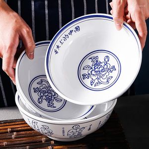 ボウルズヴィンテージA5メラミンラーメンボウルフルーツサラダヌードルミキシングヘルシー模倣磁器プラスチック食器食堂EL