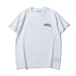 T-shirt alla moda T-shirt traspiranti Summer Short Sleeve Men Designer Letter Print Top in cotone misto
