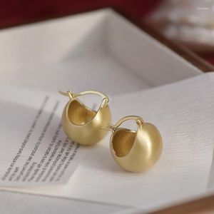 Stud Earrings European And American Fashion Retro Simple Metal Wire Drawing Ball Ear Buckle Gift Banquet Wedding Women Jewelry 2023