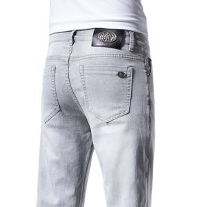 Men's Jeans Spring Summer Thin Slim Fit European American High-end Brand Small Straight Double F Pants Q9542-3