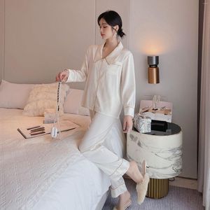 Mulheres femininas Mulheres Rayon Pijamas Conjunto Loungewear Camisas do Sleep Sleep Sleep 2pcs cetim pijamas casuais lingerie íntima