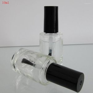 Bottiglie di stoccaggio 5 pezzi 10 ml bottiglia di vetro vuota smalto per unghie con pennello per coperchio gel per trucco cosmetico trasparente