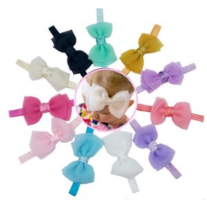 A158 new children's fabric bow hair band double mesh bow headband girls hair accessories