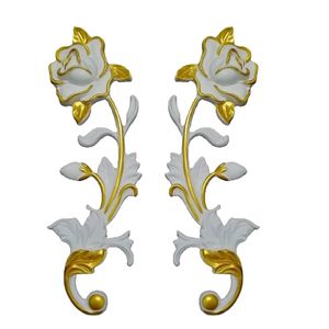 Adesivi murali Accessori per mobili in stile europeo decalcomanie soffitto sfondo parete fiore decorativo rilievo cavo porta scorrevole in plastica 230227