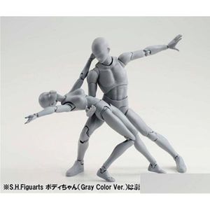 Dockor shfiguarts body kun / chan bodychan bodykun grå färg ver. Svart PVC Action Figur Collectible Model Toy Drop Delivery Toys G DHRKW