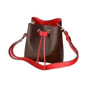 NEONOE BB Bucket Bag Designer Bags Marrom Flor Ombro Luxurys Bolsas De Couro Original Mulheres Bolsa Ombro Crossbody Tote 44020